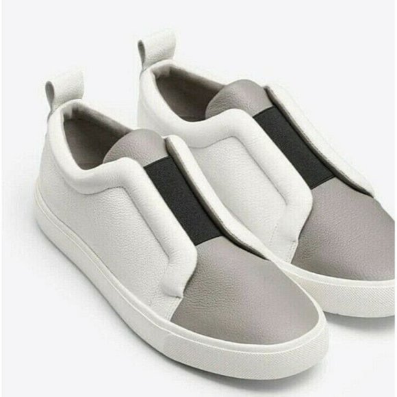 Vince Caden Slip On Sneakers Leather Textile Skate - Picture 3 of 14